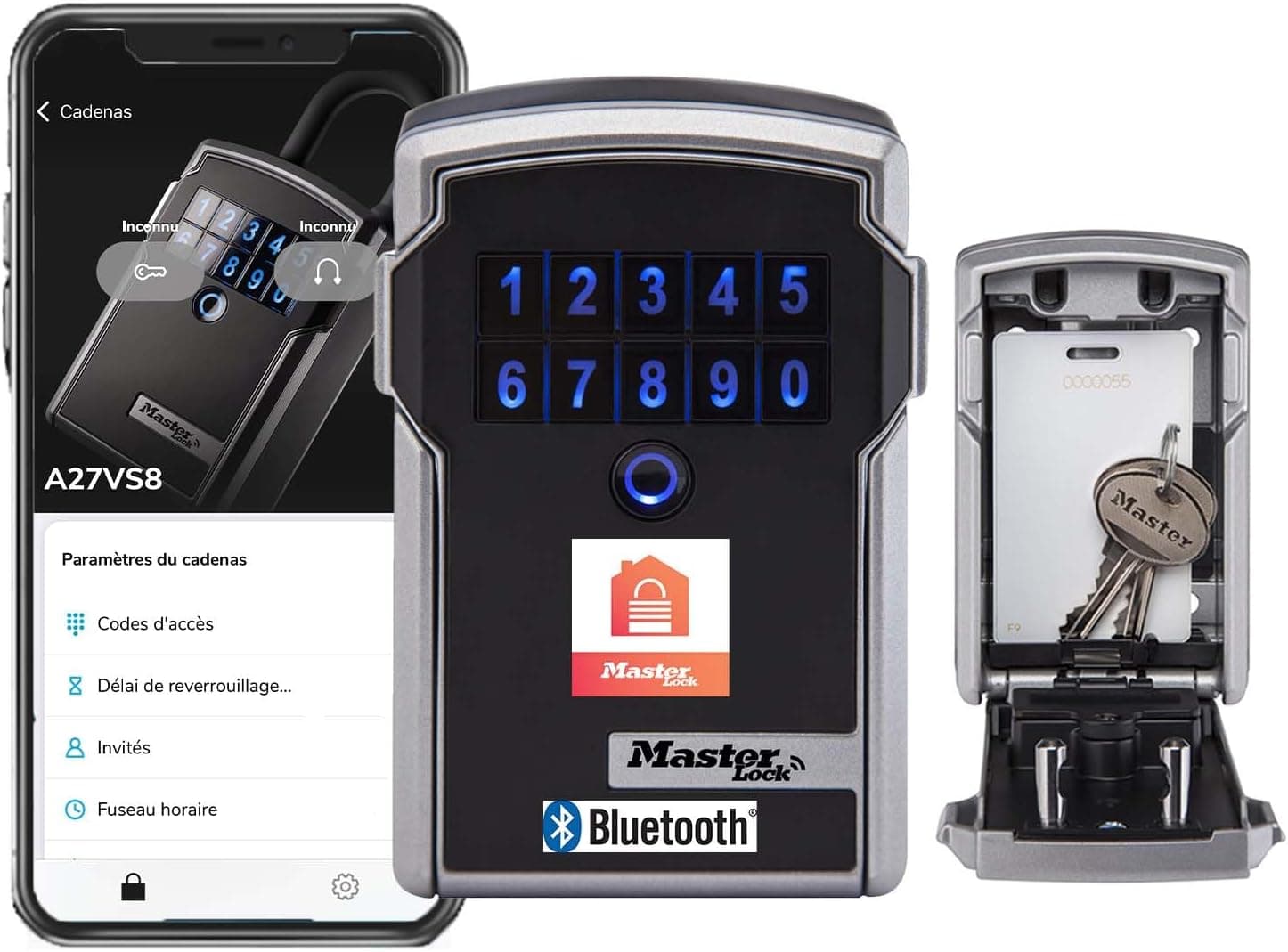Master Lock 5441EURD Caja Fuerte para Llaves con Bluetooth