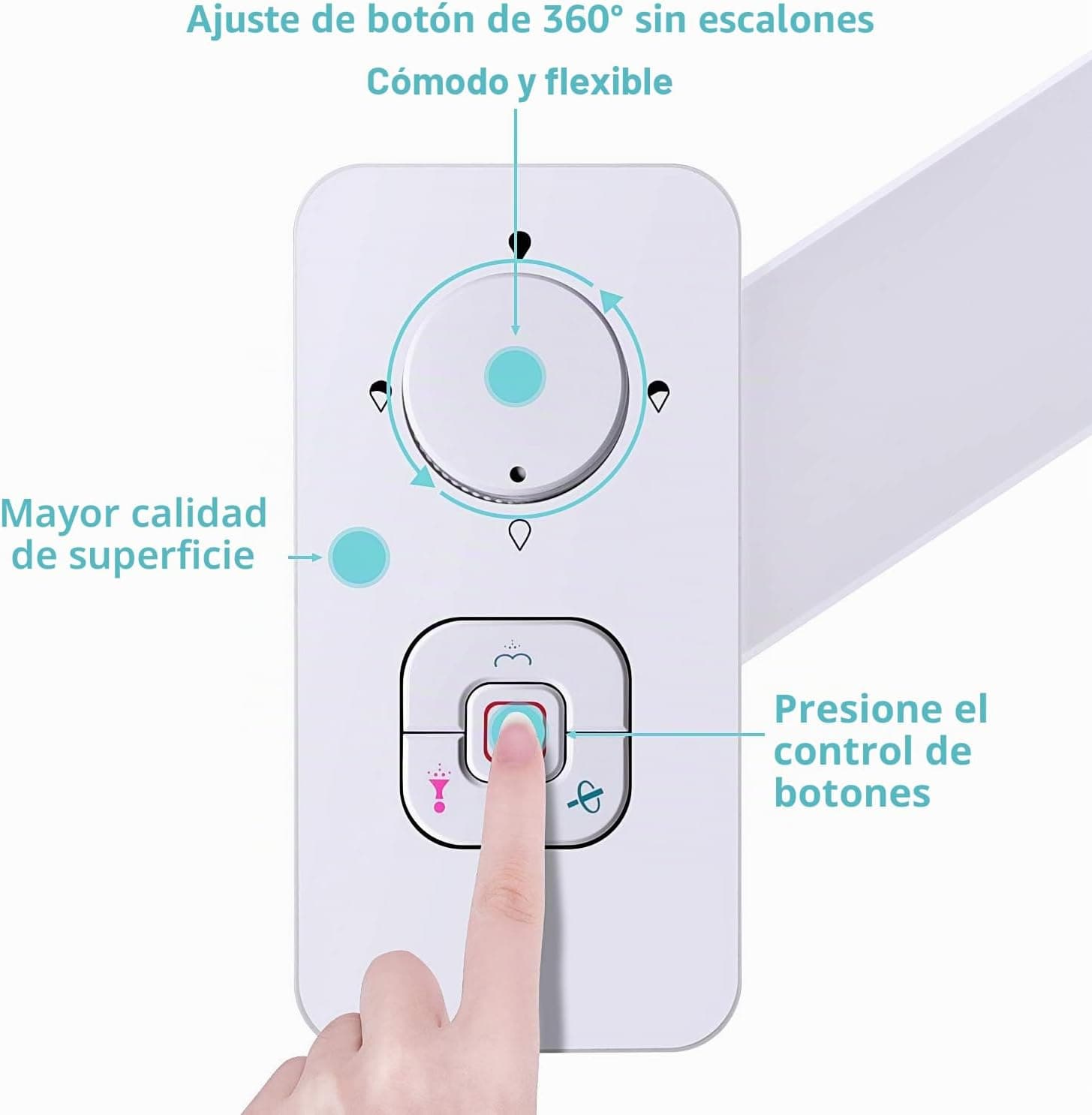 SAMODRA Bidet para WC, Adaptador de Ducha Bidet No Eléctrico con Doble Boquilla — foto 2