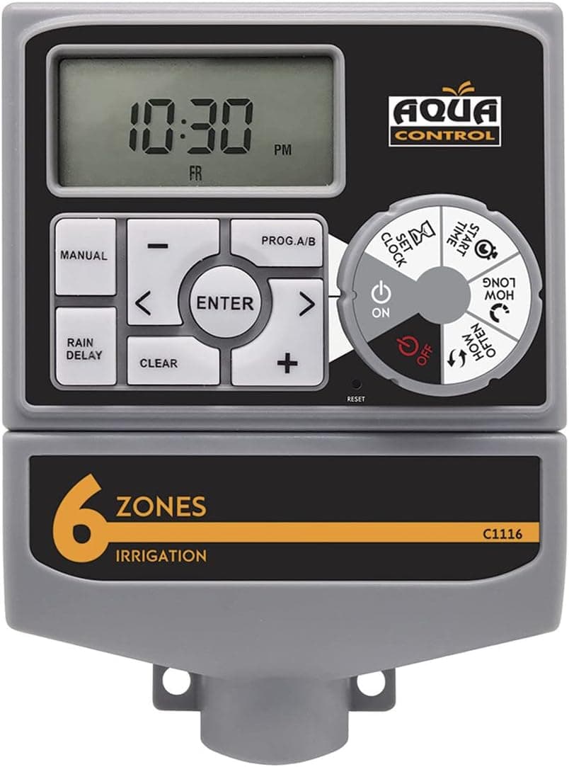 Aqua Control C1114 Programador de Riego Automático para Jardín con Transformador y Pantalla LCD, hasta 4 Zonas — foto 4