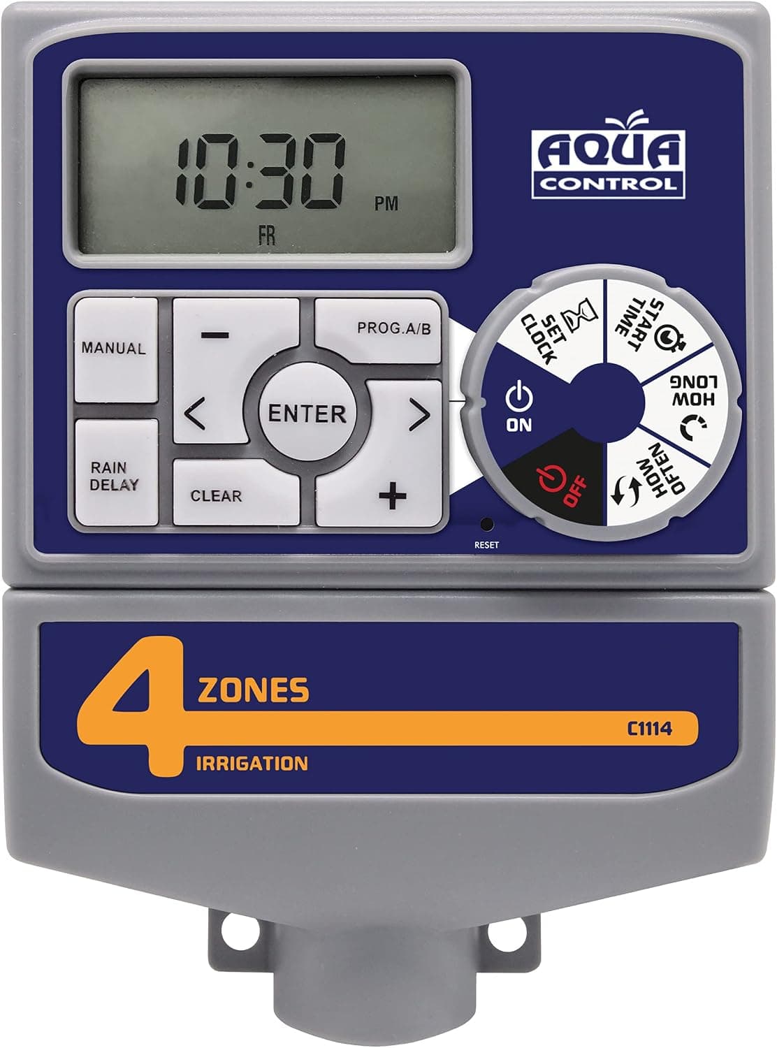 Aqua Control C1114 Programador de Riego Automático para Jardín con Transformador y Pantalla LCD, hasta 4 Zonas — foto 3