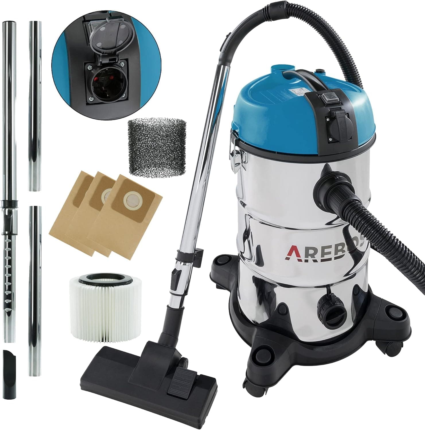 Arebos Aspiradora Industrial 5in1