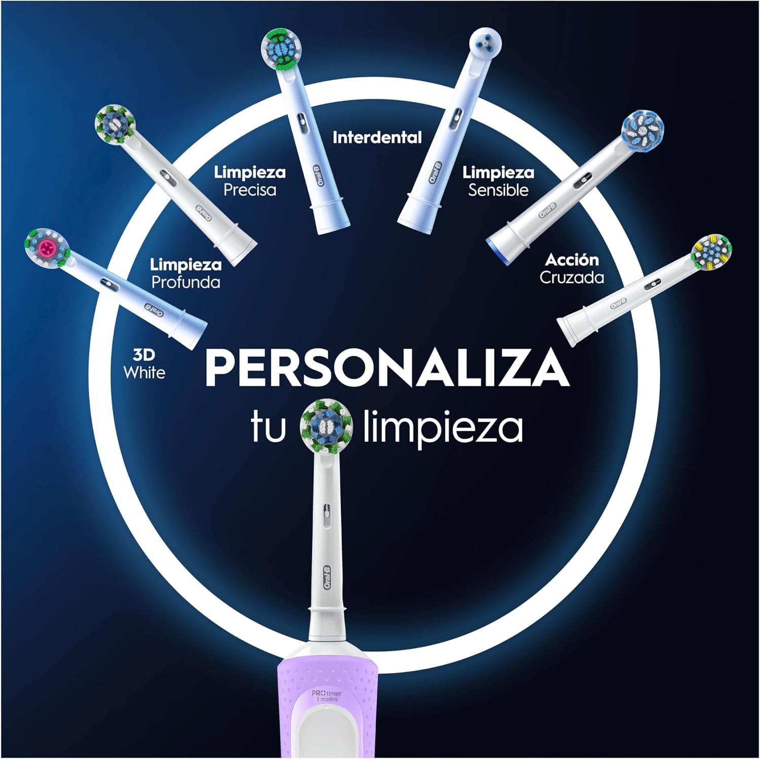 Oral-B Vitality Pro Cepillo de Dientes Eléctrico con 1 Cabezal, 3 Modos de Cepillado, Diseñado por Braun — foto 4