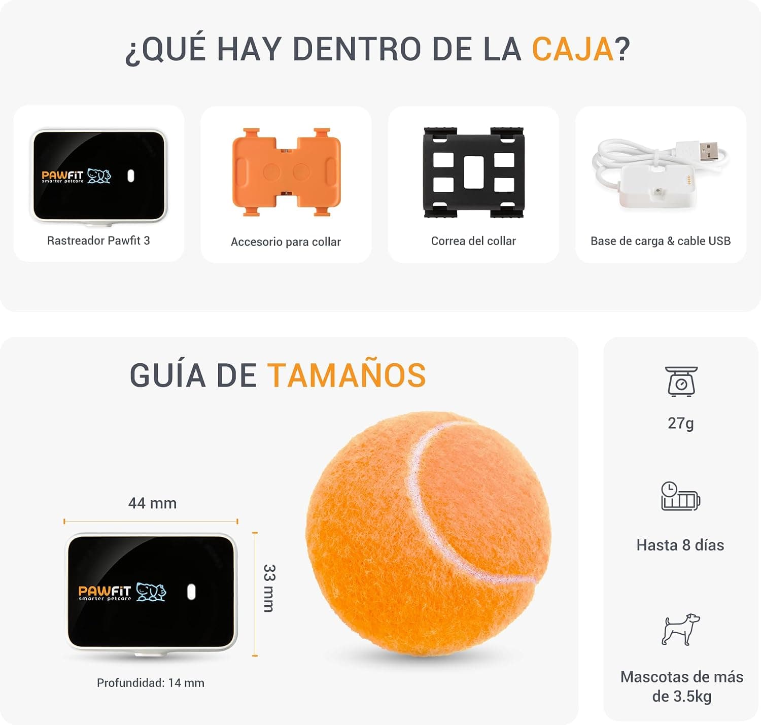 Pawfit 3 Rastreador GPS para Perros con Seguimiento en Vivo 4G, Alertas Inteligentes, Resistente al Agua — foto 3