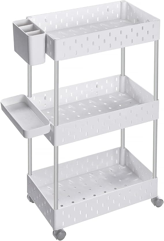SONGMICS Carro de Almacenamiento con Ruedas, 3 Niveles