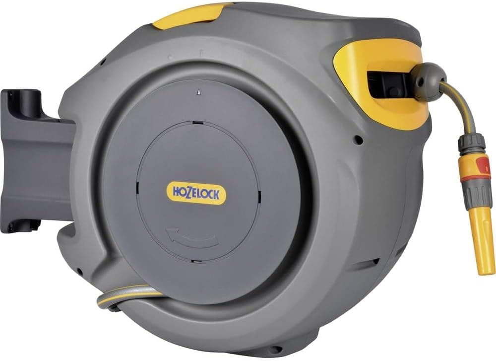 Hozelock AUTOREEL Portamangueras Automático con 20 Metros de Manguera Incluidos, Retracción Automática