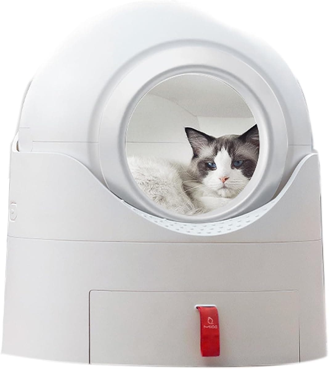 BREZO Arenero para Gatos Autolimpiable 45L, Diseño Antipellizcos, Eliminación de Olores, Compatible con Cualquier Arena