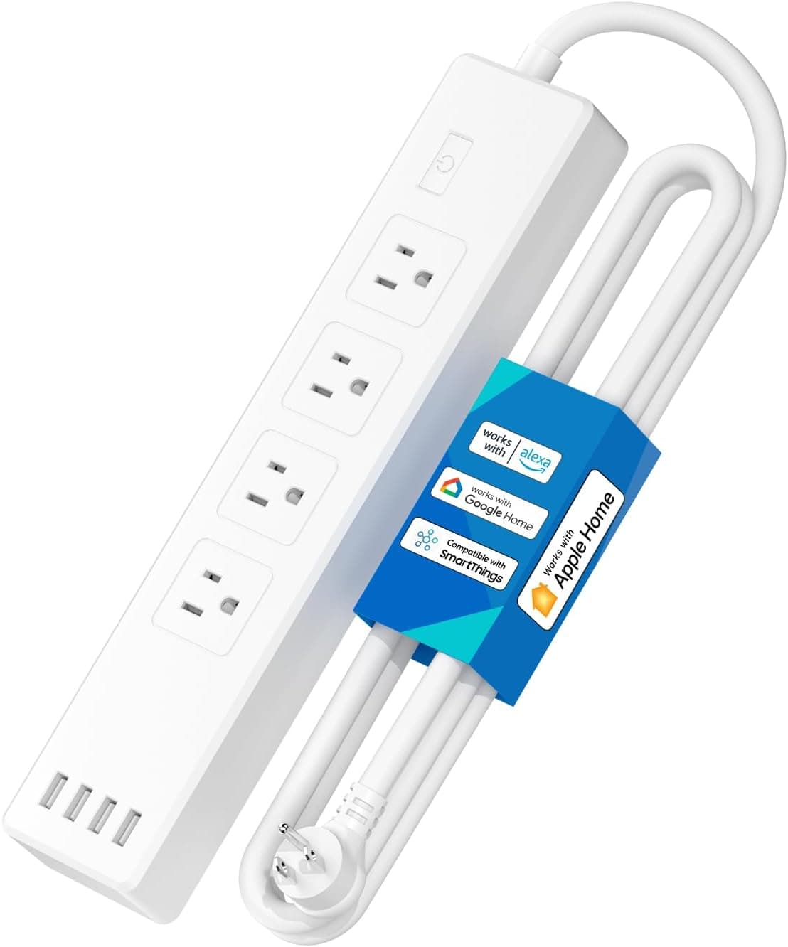 Meross Regleta Inteligente con 4 USB y 4 tomas
