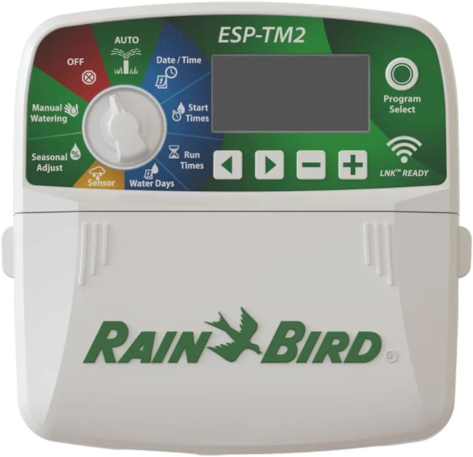 Rain Bird ESP-TM2I Programador de Riego 6 Estaciones con Módulo WiFi LNK, Control por App, Interior