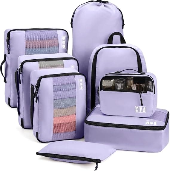 MURISE Set de 8 Bolsas Organizadoras para Maleta