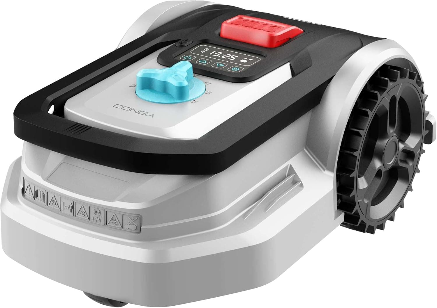 Cecotec Conga Grasshopper 500 Robot Cortacésped con App, Motor Brushless, hasta 500 m², Pendiente 27%, Sensor de Lluvia