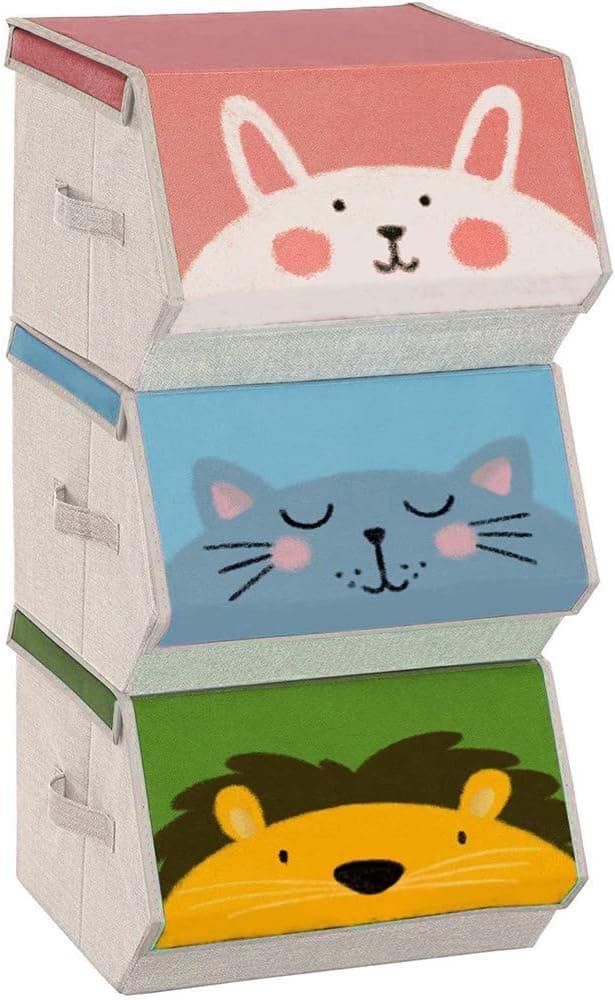 SONGMICS Set de 3 Cajas de Almacenaje Plegables
