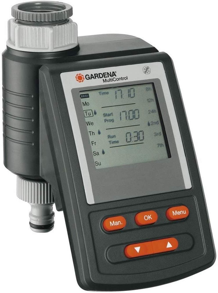 Gardena FlexControl Programador de Riego con Pantalla LCD, Control por Día de la Semana o Intervalos, hasta 3 Riegos Diarios