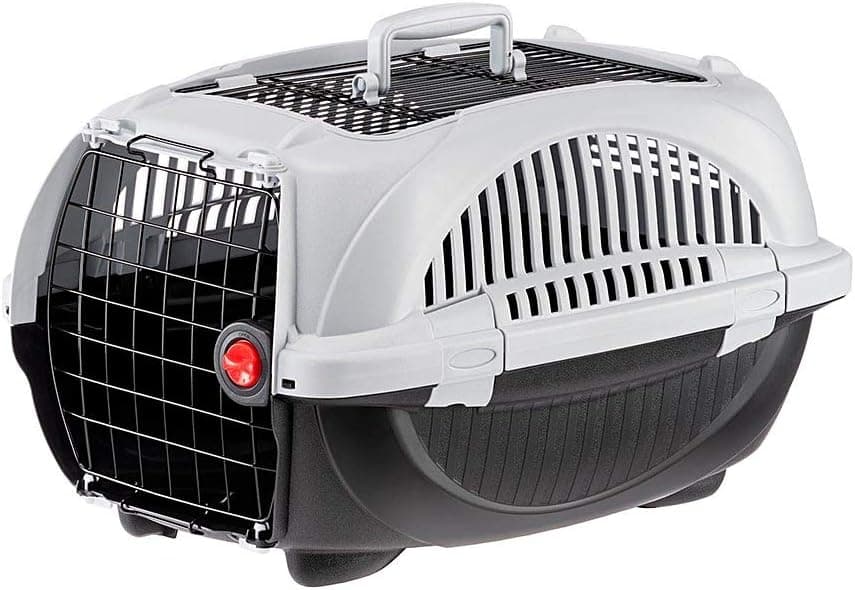 Amazon Basics Transportín de Mascotas Prémium con 2 Puertas para Gatos y Perros, 58 cm