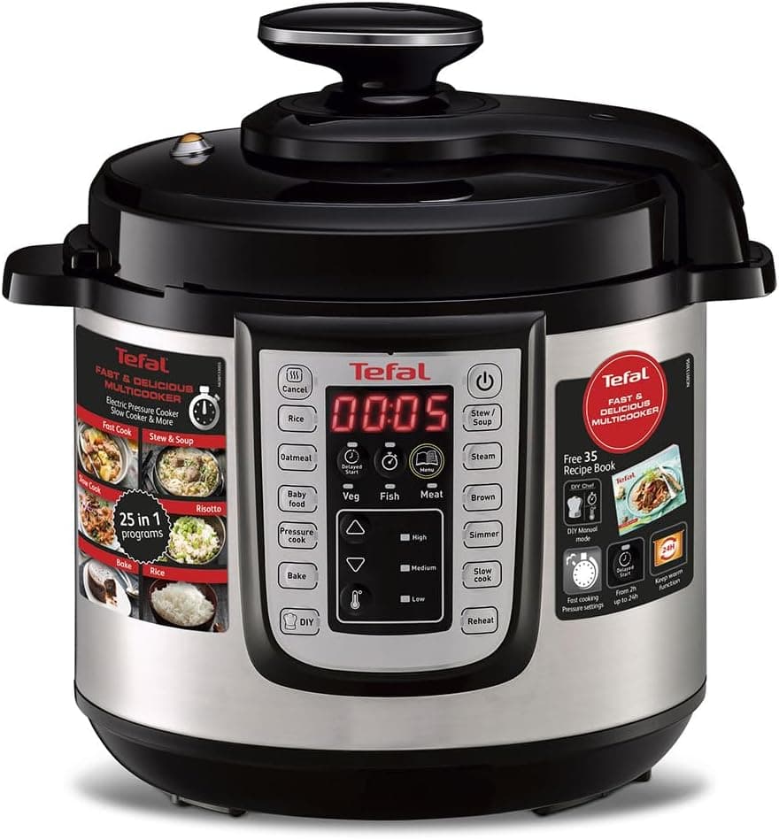 Tefal Fast & Delicious Multicooker CY505E - Olla a Presión Eléctrica 6L