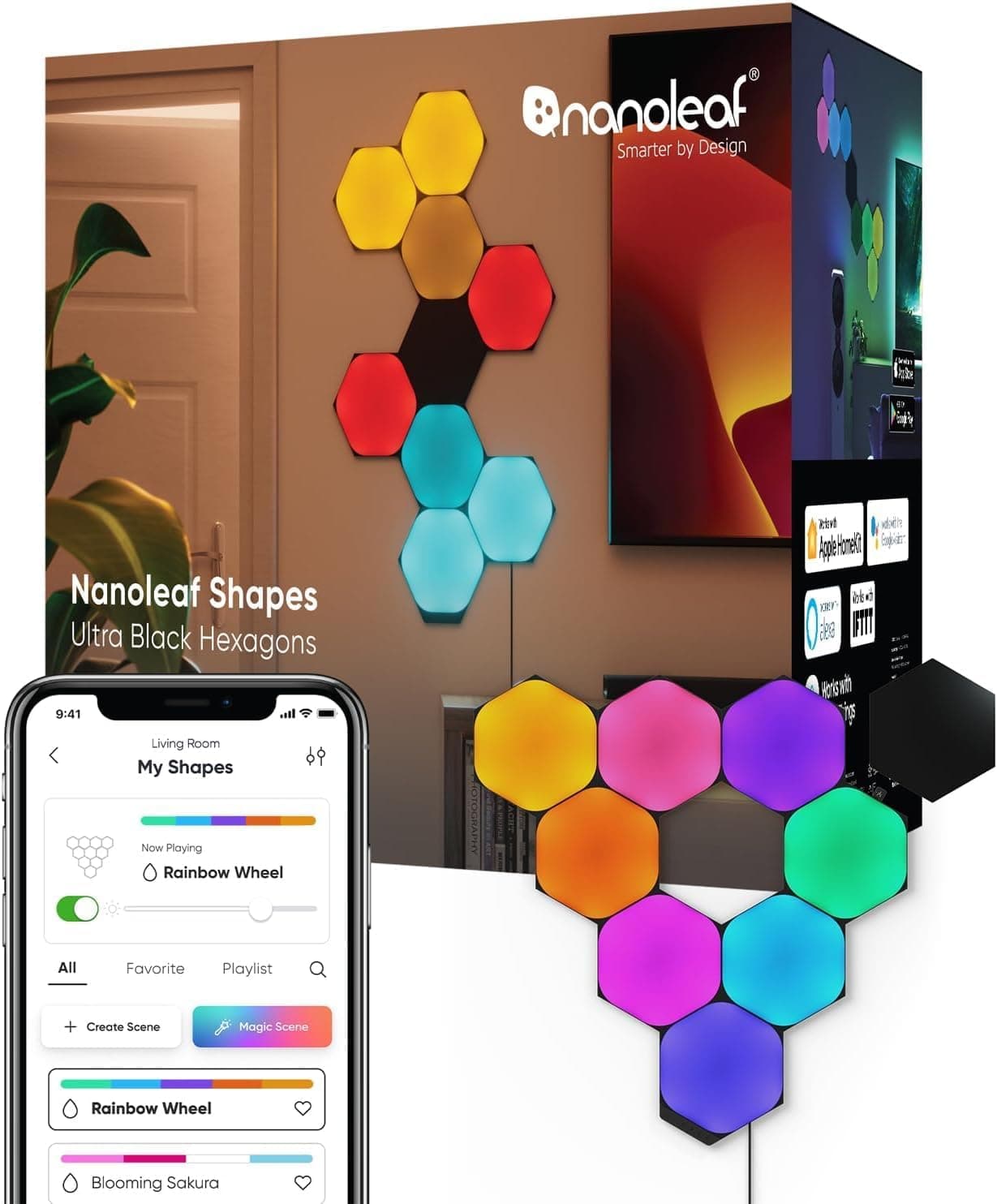 Nanoleaf Shapes RGBW (paneles hexagonales expandibles)