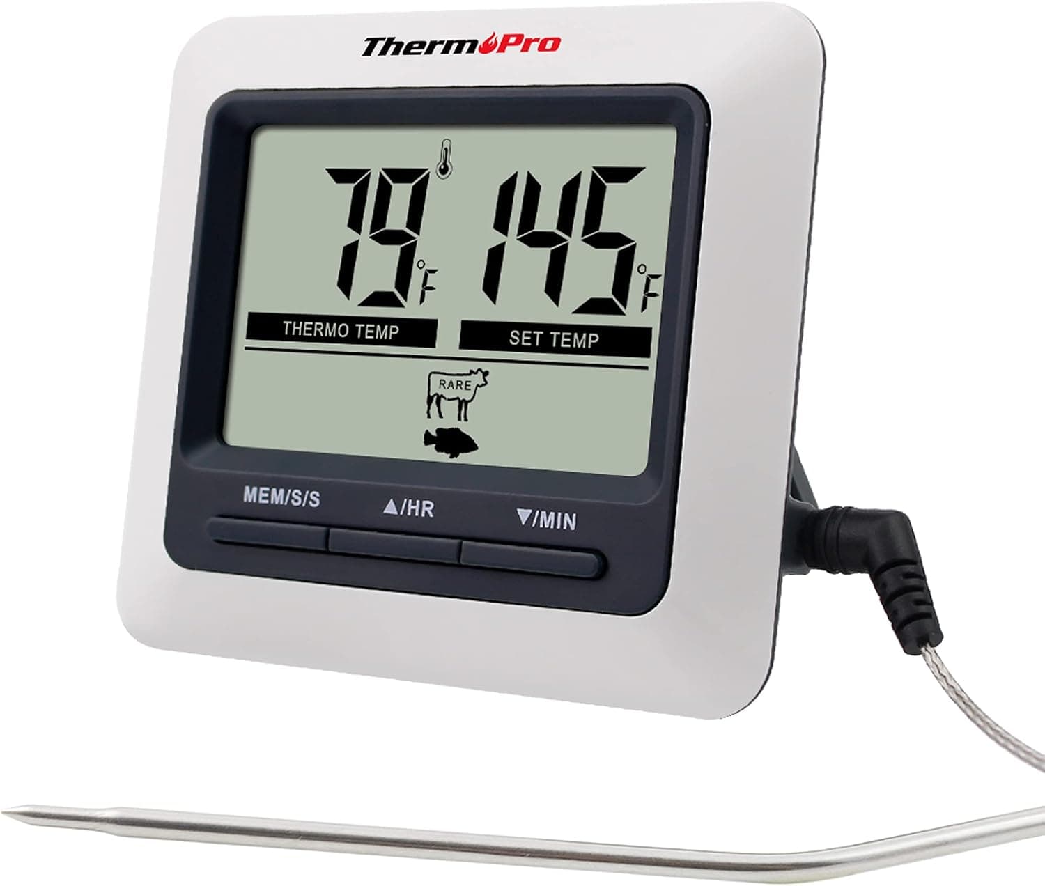 ThermoPro TP04 Termómetro Digital para Barbacoa, Horno y Carne