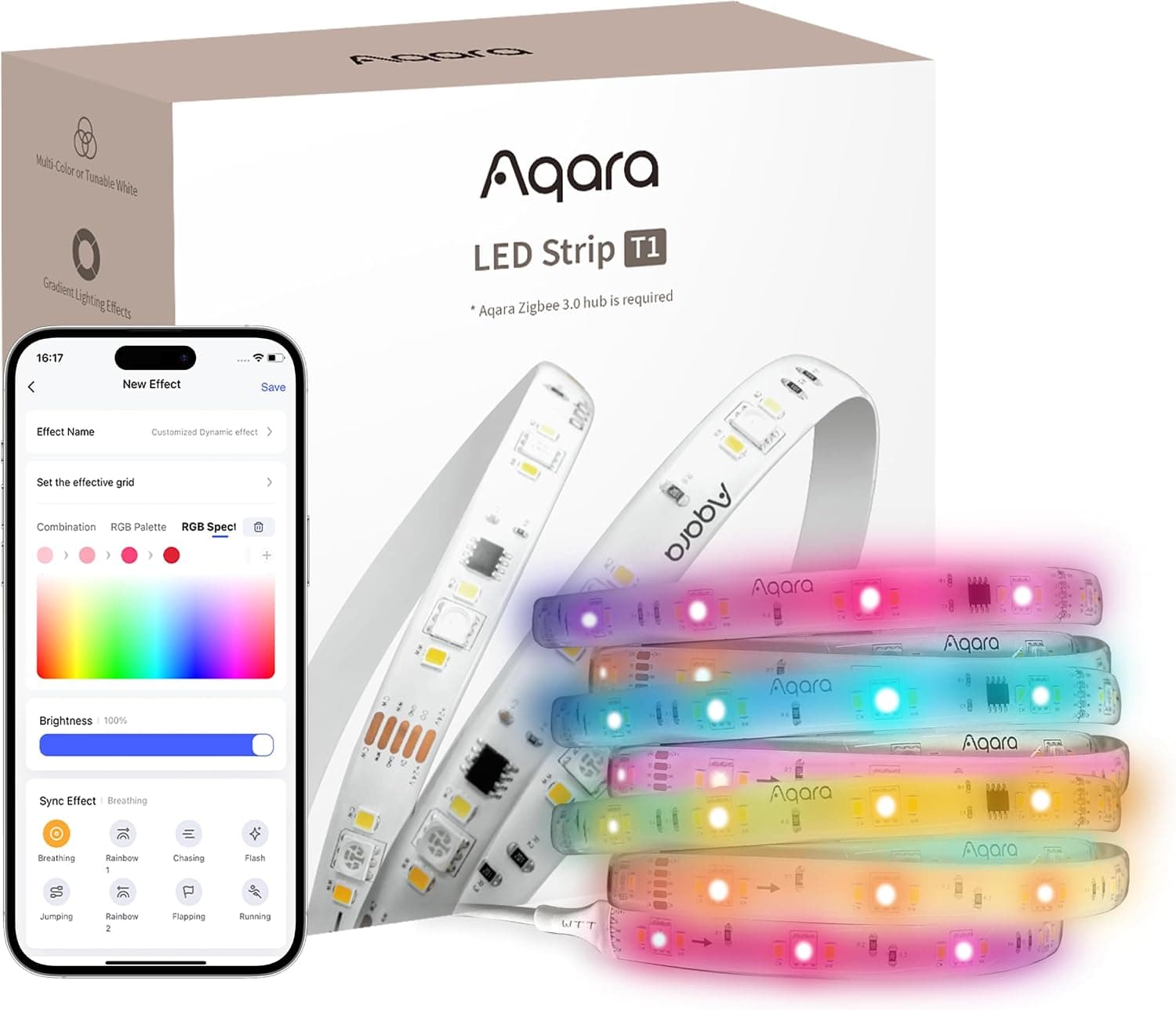 Aqara Tira LED T1 RGBIC (6.5 pies, requiere hub)