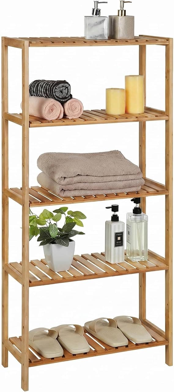 SONGMICS Estantería de Bambú para Baño