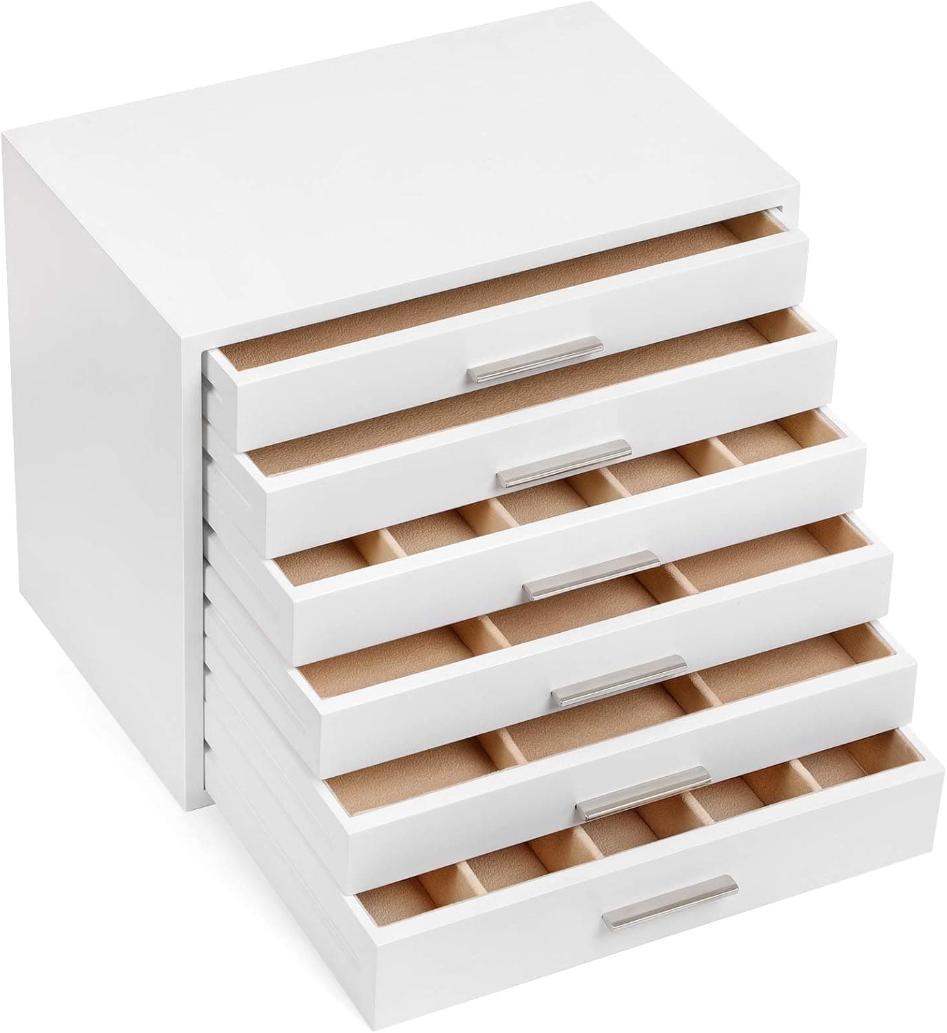 SONGMICS Joyero de Madera 6 Niveles