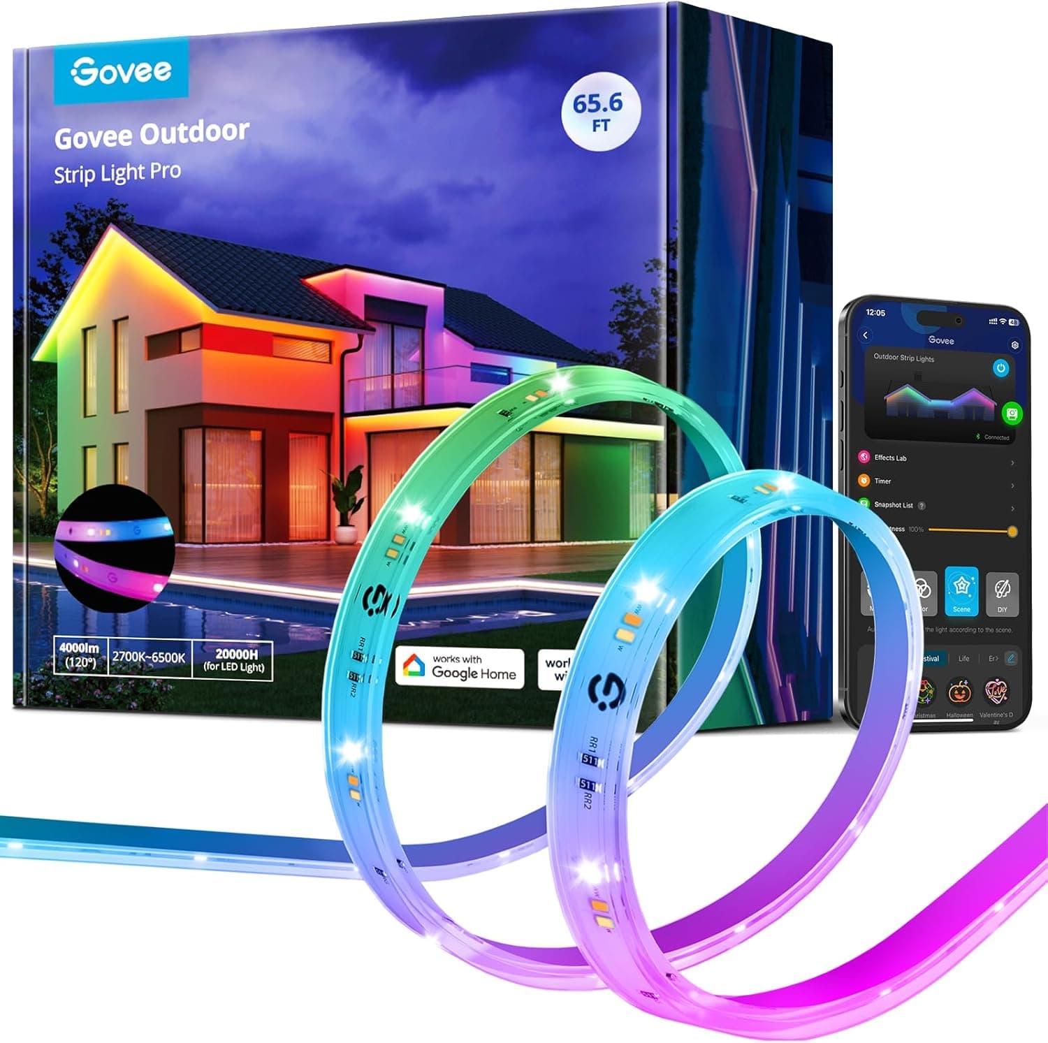 Govee Tira LED Exterior RGBIC 20m WiFi IP65