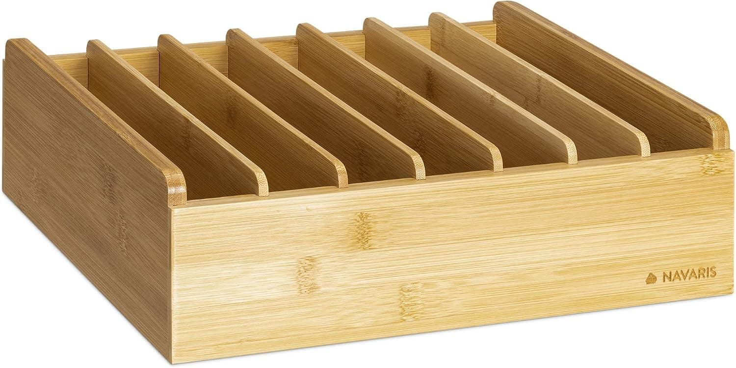 Navaris Soporte de Bambú para Tapas de Ollas y Tuppers