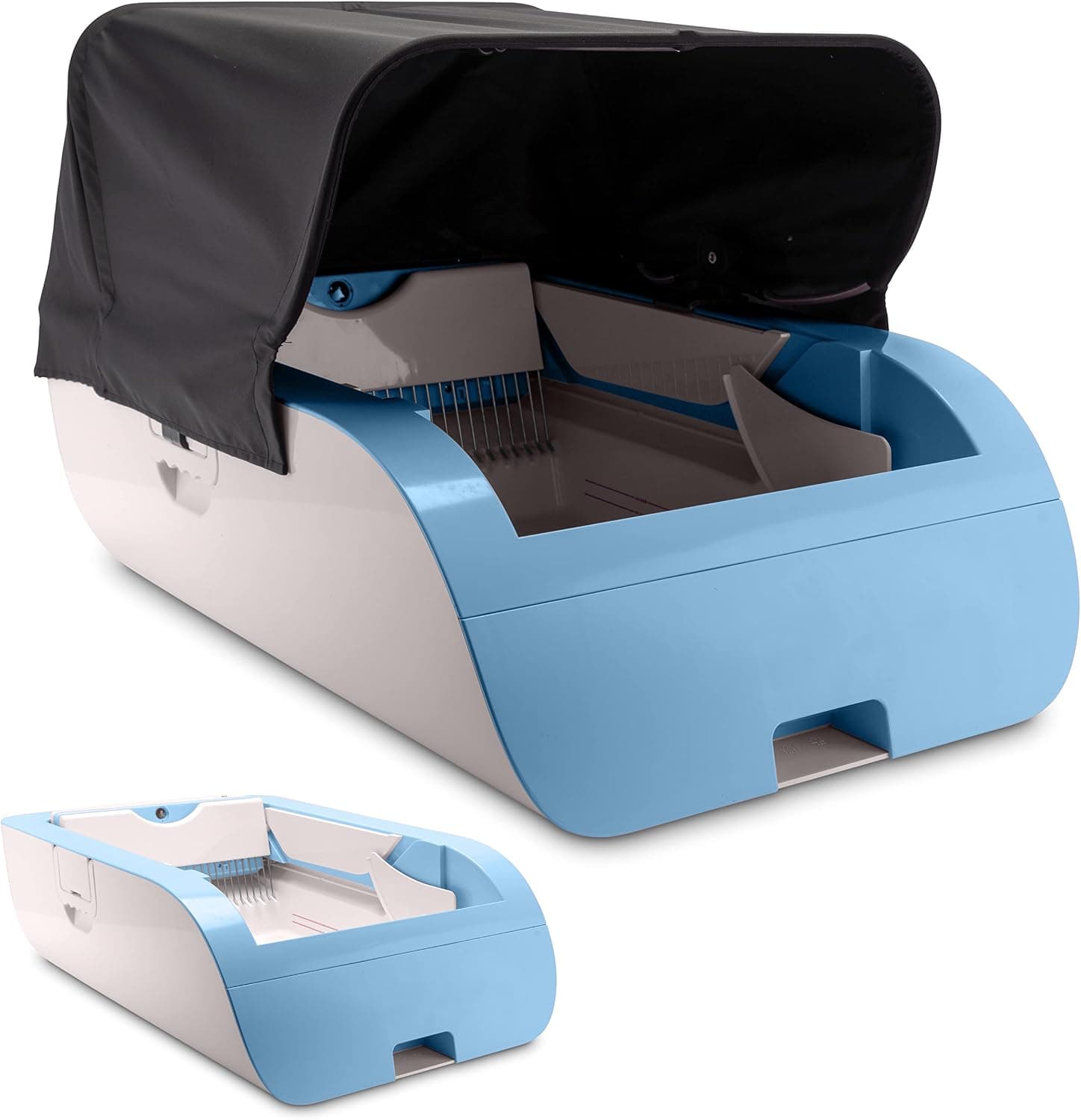 PETECH Caja de Arena Autolimpiable para Gatos, Compatible con Cualquier Tipo de Arena, Absorbente de Olores