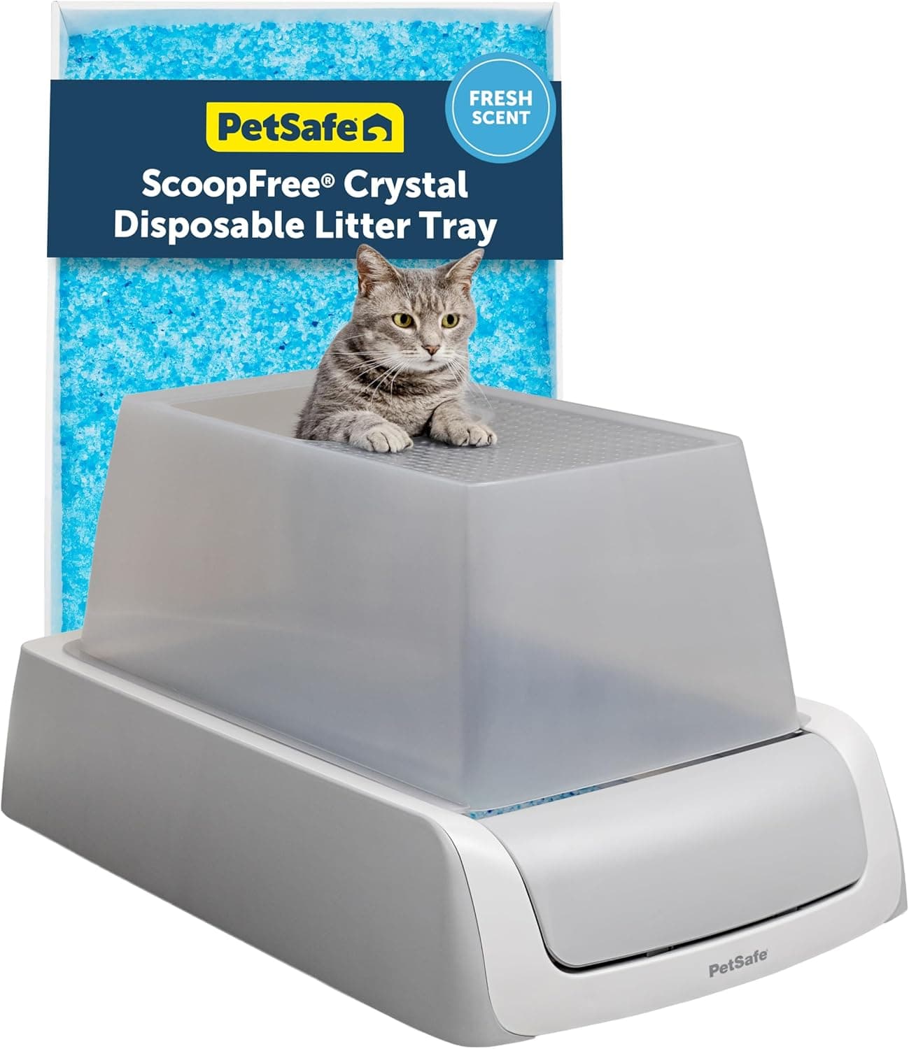 PetSafe ScoopFree Ultra Caja de Arena para Gatos con Autolimpieza Automática y Entrada Superior, Incluye Bandeja Desechable